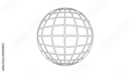 Abstract digital globe illustration, representing connectivity and technology networks