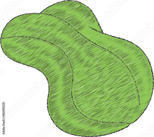 Green dual bulge climbing hold