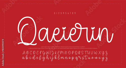 
Signature Font Uppercase Lowercase And Number. Script Font Calligraphy Logotype elegant Font Type Font lettering handwritten. vector illustration  