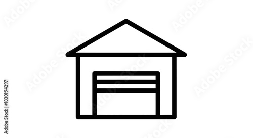 Garage icon vector illustration depicting storage structure for car or vehicles