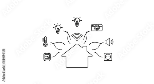 Smart Home Automation System with Connected Devices and Wireless Communication