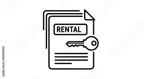 Rental agreement concept with key symbolizing property access and lease terms clarification process