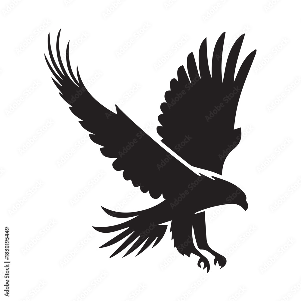 Fototapeta premium eagle silhouette vector illustration
