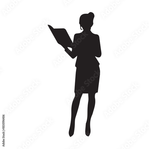 business woman silhouette