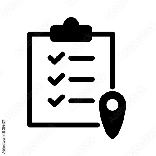 Ship List Line Icon of Global Shipping Icon Set