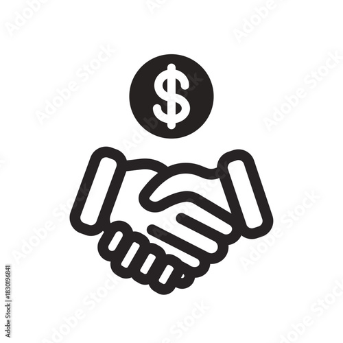 Corrupt Deal Line Icon of Financial Crime Icon Set