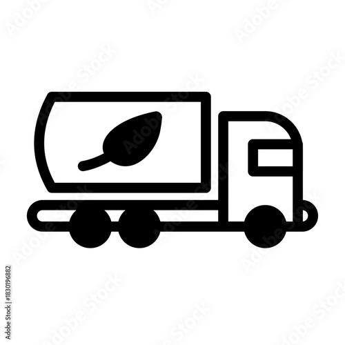 Biofuel Transport Line Icon of Biofuels Icon Set