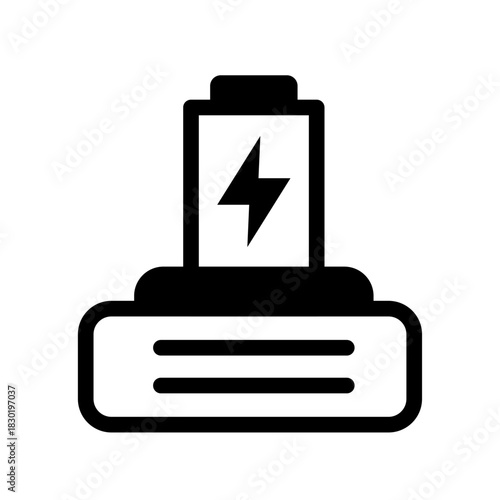 Battery Module Line Icon of Energy Storage Icon Set