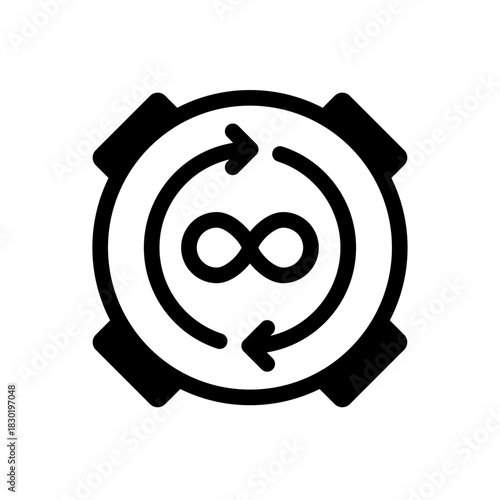 Energy Cycle Line Icon of Energy Storage Icon Set