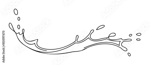 Dynamic water splash and droplets captured in motion, ideal for beverage, refreshment, and fluid dynamic visualizations, adding vitality to any project.