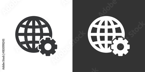 World System icon. Solid glyph series icon