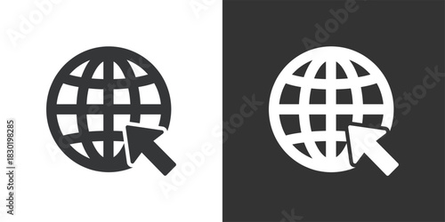 Global Internet Access icon. Solid glyph series icon