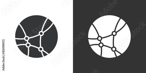 Global Network icon. Solid glyph series icon