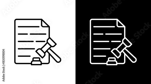 Regulation Document With Icon Set Design