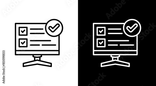 Compliance Monitor With Icon Set Design
