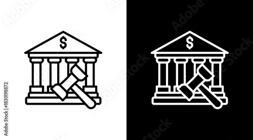 Financial Regulationt With Icon Set Design