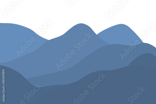 Blue Mountain Range Illustration