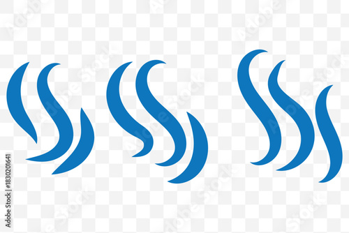 Smoke steam silhouette icon illustration isolated on white background