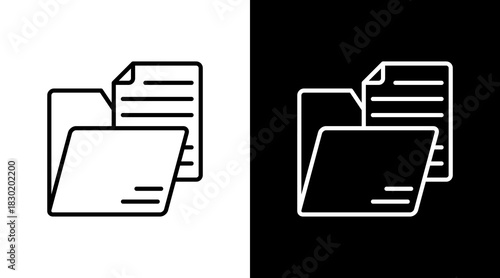 Folder With Icon Set Design