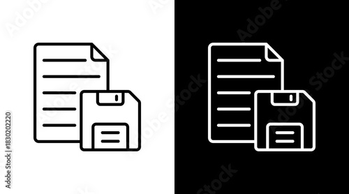 Saved File With Icon Set Design