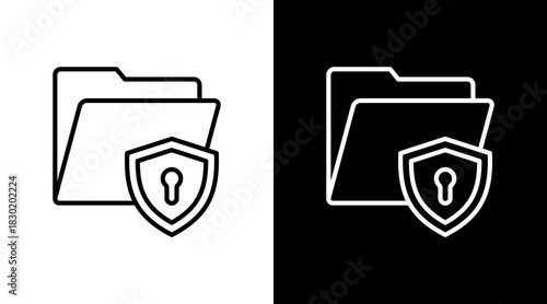 Secure Folder With Icon Set Design