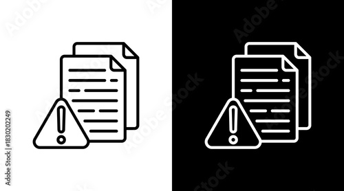 File Alert With Icon Set Design