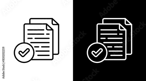 Check File With Icon Set Design