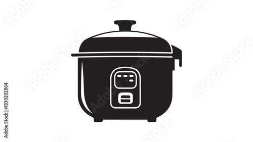 Black electric pressure cooker icon simple vector illustration for cooking apps and websites isolate