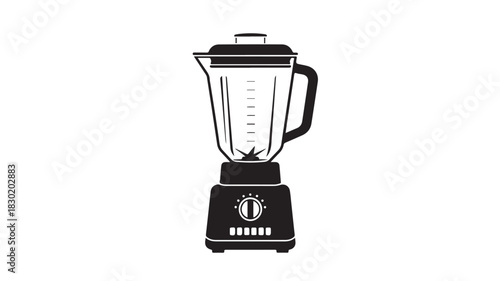 Black and white blender icon simple vector illustration for kitchen appliance or recipe design isola