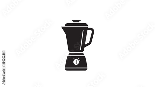 Black blender icon simple vector illustration for kitchen and food preparation isolated on white bac