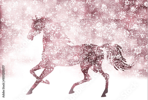 午　年賀状　干支　背景