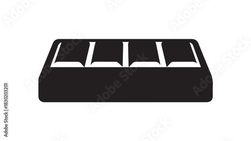 Chocolate bar icon simple flat vector design isolated on white background perfect for app and web design