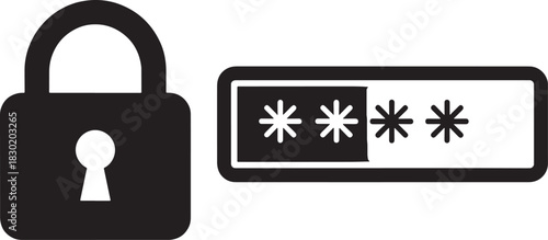 Protect your personal information with strong password security symbol icon