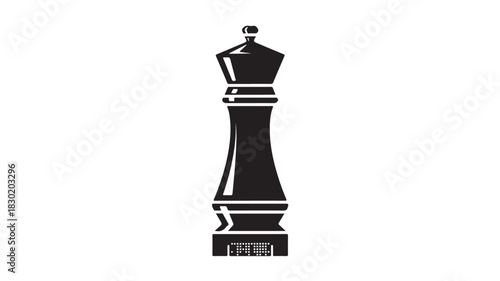 Elegant chess queen vector illustration a strategic game piece isolated on white background for logo design