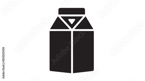 Milk carton icon simple flat vector design isolated on white background