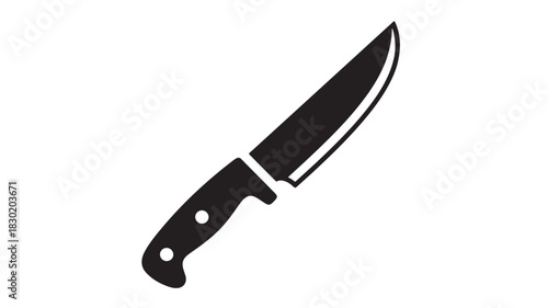 Butcher knife vector icon sharp blade illustration isolated on white background for culinary design