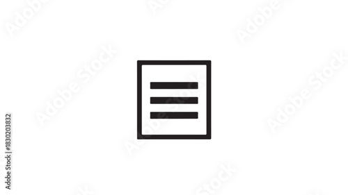 Menu icon simple flat vector design element for web and mobile apps isolated on white background