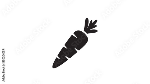 Simple carrot icon flat vector glyph design isolated on white background for web and print use