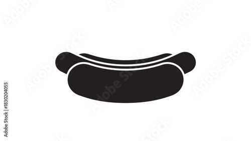 Hot dog icon simple glyph vector illustration isolated on white background for menu design