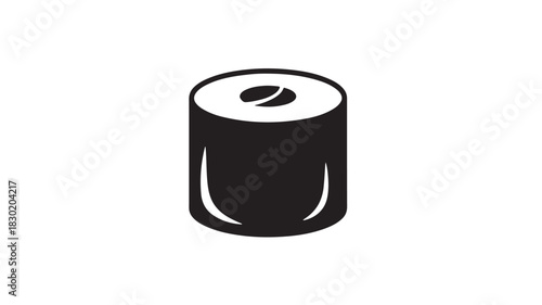 Sushi roll icon simple flat vector illustration isolated on white background for restaurant menu and app design