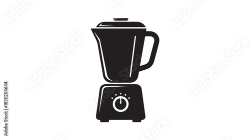 Black and white blender icon simple vector illustration isolated on a white background for kitchen appliance designs