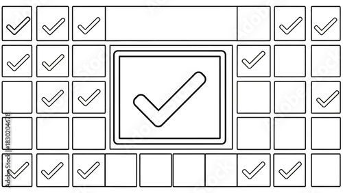 Checklist with confirmed tasks symbolizes completion, validation and affirmation