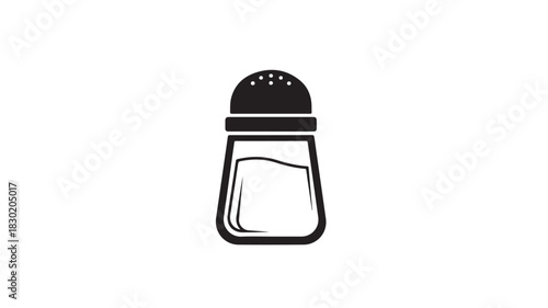 Salt shaker icon simple flat vector illustration isolated on white background for menu design and cooking concepts