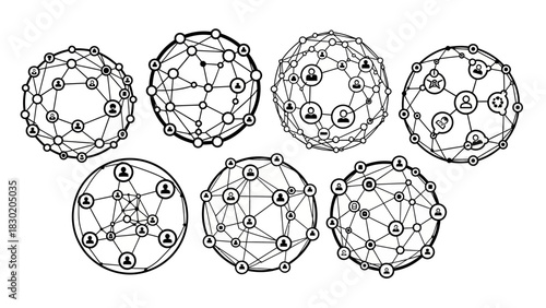 Conceptual illustration of global network connections and communication infrastructure