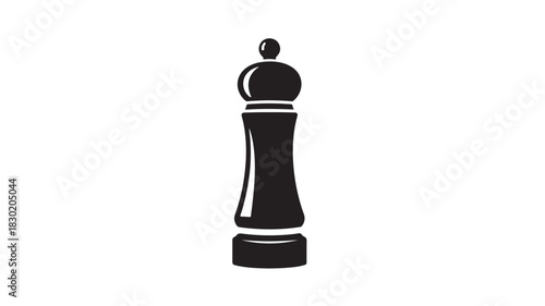 Black pepper mill vector icon simple flat design isolated on white background