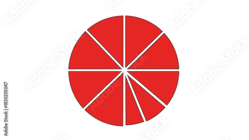 Conceptual representation of data distribution and percentage in a visually engaging pie chart