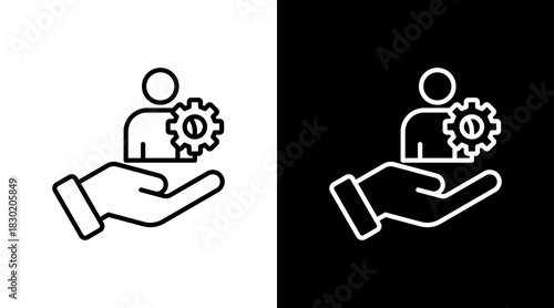 Technical Support With Icon Set Design