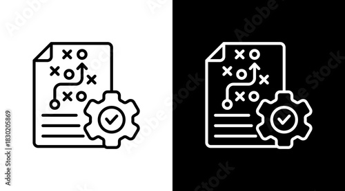 Plan With Icon Set Design