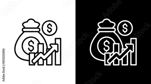 Investment With Icon Set Design
