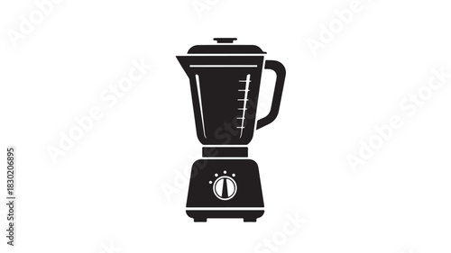 Black blender icon simple flat vector illustration isolated on white background for kitchen appliance design